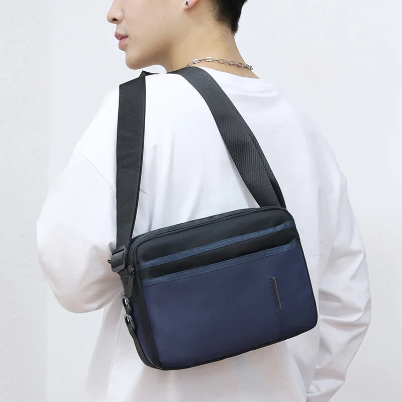 Crossbody Shoulder Bag Men Zipper Travel Messenger Pack Male Shoulder Sling Working Bags Bookbag Briefcase Casual Sling Bag Male