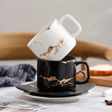 Coffee Mugs Marble Gold Inlay Mug Breakfast Mug Office Home Drinkware Milk  Cup Dropshipping