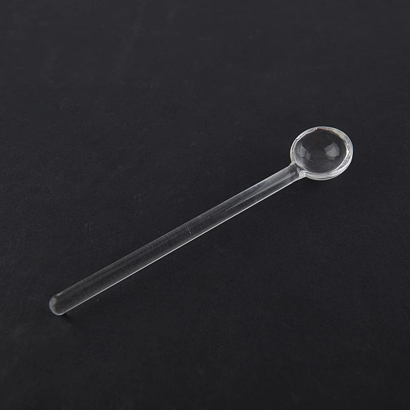 1PCS Transparent  Long Handle Glass Tea Spoons Tableware Clear Coffee Stirring Spoons Flatware For Home Kitchen Restaurant
