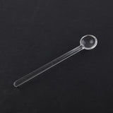 1PCS Transparent  Long Handle Glass Tea Spoons Tableware Clear Coffee Stirring Spoons Flatware For Home Kitchen Restaurant