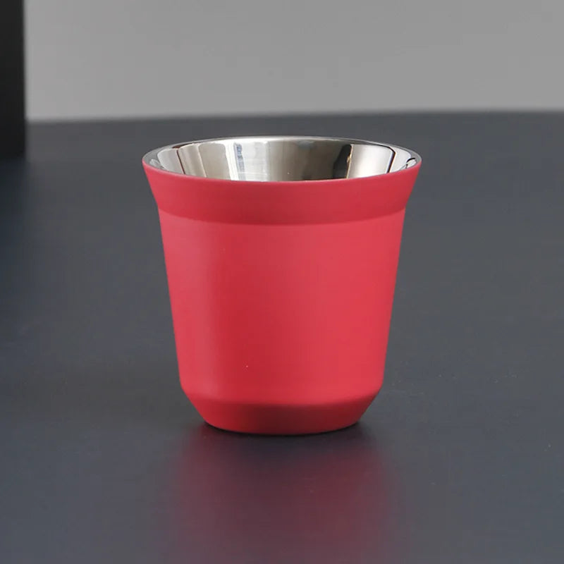 Custom Name Stainless Steel Espresso Cups Double Wall Insulated Cups Demitasse Cups Coffee Cup For Drinking Coffee, Gift for Him