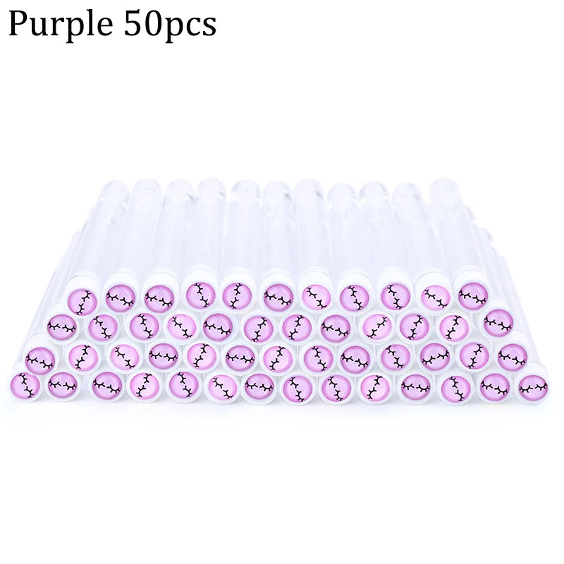 Reusable Eyebrow Brush Tube Disposable Eyelash Brushes Mix Eyebrow Brush with New Eelash Resin Drill Replaceable Makeup Brushes