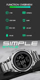SKMEI Digital 2 Time Mens Watches Fashion LED Men Digital Wristwatch Chrono Count Down Alarm Hour For Mens reloj hombre 1611