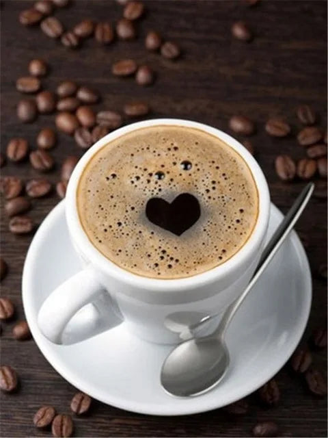 HOMFUN Full Drill Diamond Painting "Coffee landscape" DIY Picture Of Rhinestone 5D Diamond Embroidery Cross Stitch Decor