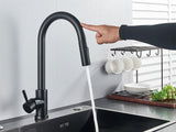Smart Sensor Touch Kitchen Sink Faucet Brushed Nickel Poll Out Spout Black/Gold Sensor Faucets 360 Rotation Crane Two Functions