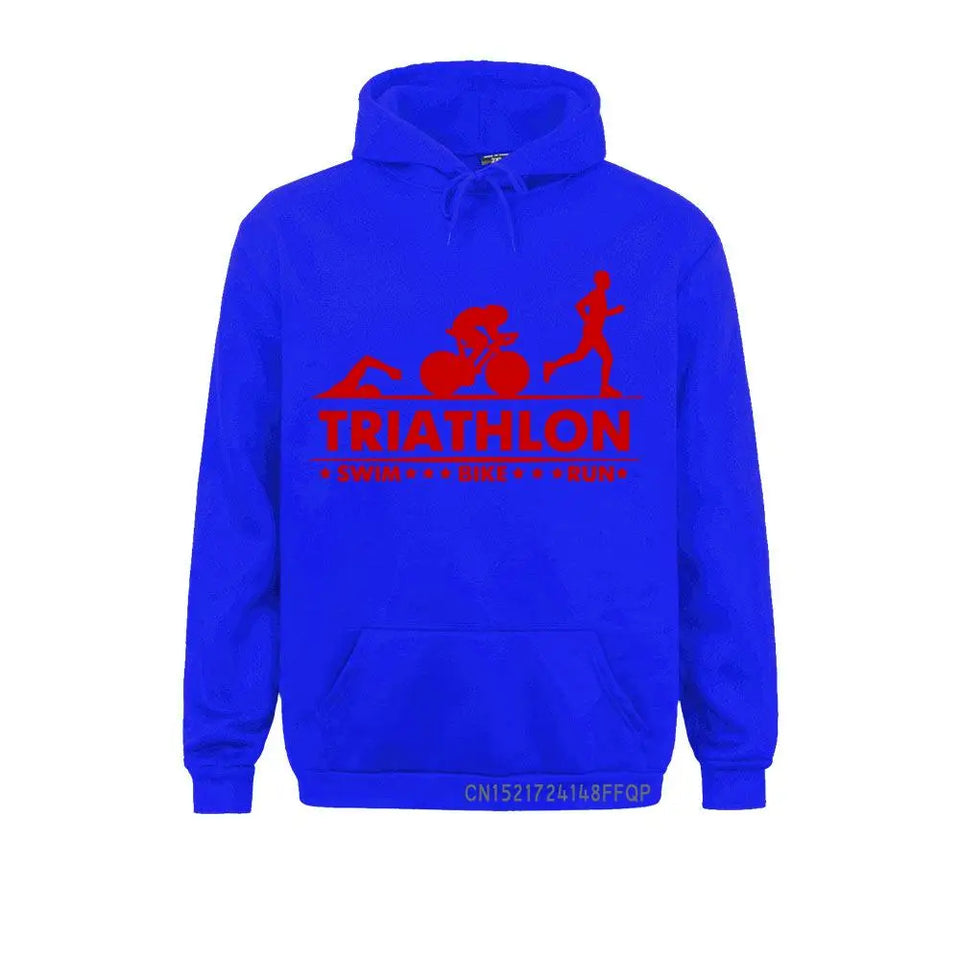 Men Pocket Pullover Triathlon Swim Bike Run Athlete Sport Hoodie Men Streetwear Harajuku Oversized Harajuku Mens Sweatshirt
