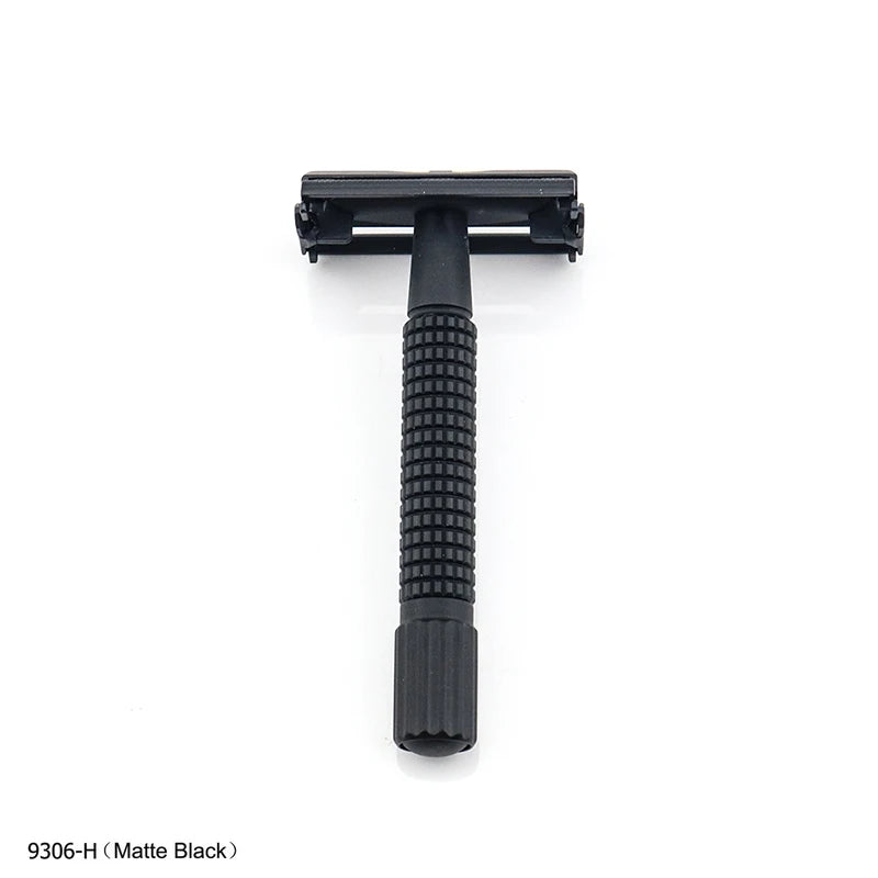Butterfly Safety Razor WEISHI Brass material Gun color 9306-C or  Black Travel pouch Stainless steel mirror Top quality NEW