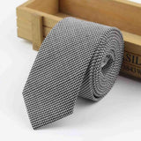 Commercial Luxury 100% Wool Tie Classical Color Black Grey Necktie Mens Fashion Neckties Designer Handmade European Style Ties