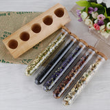Coffee Beans Display Creative Wooden Flower Tea Rack Stand Cereals canister Glass Test Tube sealed Storage Decorative Ornaments