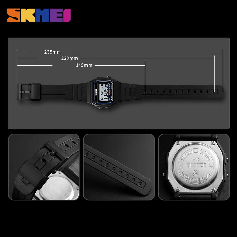 SKMEI Fashion Sports Couple Watches Women Digital Watch Waterproof Display Date Week Female Wristwatch Relogio Feminino 1412