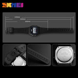 SKMEI Fashion Sports Couple Watches Women Digital Watch Waterproof Display Date Week Female Wristwatch Relogio Feminino 1412