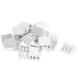 En-Labs 10pcs Silver 10x10x10mm Aluminum Heat Sink Radiator Heatsink,Electronic Chip Cooling Radiator Cooler for IC MOSFET SCR