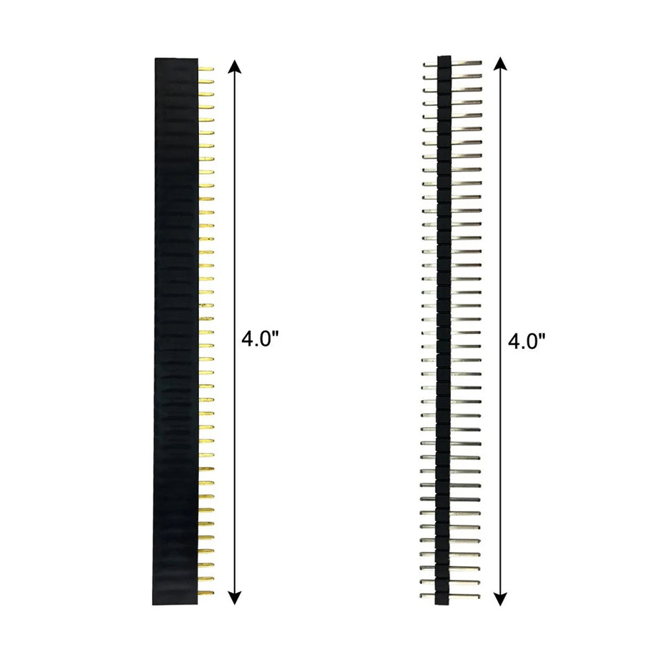 10pcs 40 Pin 1x40 Single Row Male and Female 2.54 Breakable Pin Header PCB JST Connector Strip for arduino DIY Kit