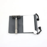 Butterfly Safety Razor WEISHI Brass material Gun color 9306-C or  Black Travel pouch Stainless steel mirror Top quality NEW