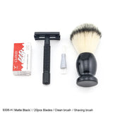 Butterfly Safety Razor WEISHI Brass material Gun color 9306-C or  Black Travel pouch Stainless steel mirror Top quality NEW