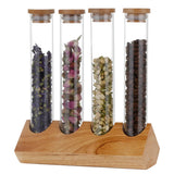 Coffee Beans Display Creative Wooden Flower Tea Rack Stand Cereals canister Glass Test Tube sealed Storage Decorative Ornaments