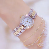 Women Luxury Brand Watch 2025 Dress Silver Gold Women Wrist Watch Quartz Diamond Ladies Watches Female Clock Bayan Kol Saati