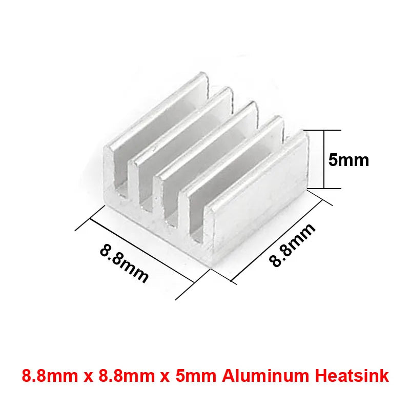 En-Labs 10pcs Silver 10x10x10mm Aluminum Heat Sink Radiator Heatsink,Electronic Chip Cooling Radiator Cooler for IC MOSFET SCR