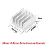 En-Labs 10pcs Silver 10x10x10mm Aluminum Heat Sink Radiator Heatsink,Electronic Chip Cooling Radiator Cooler for IC MOSFET SCR