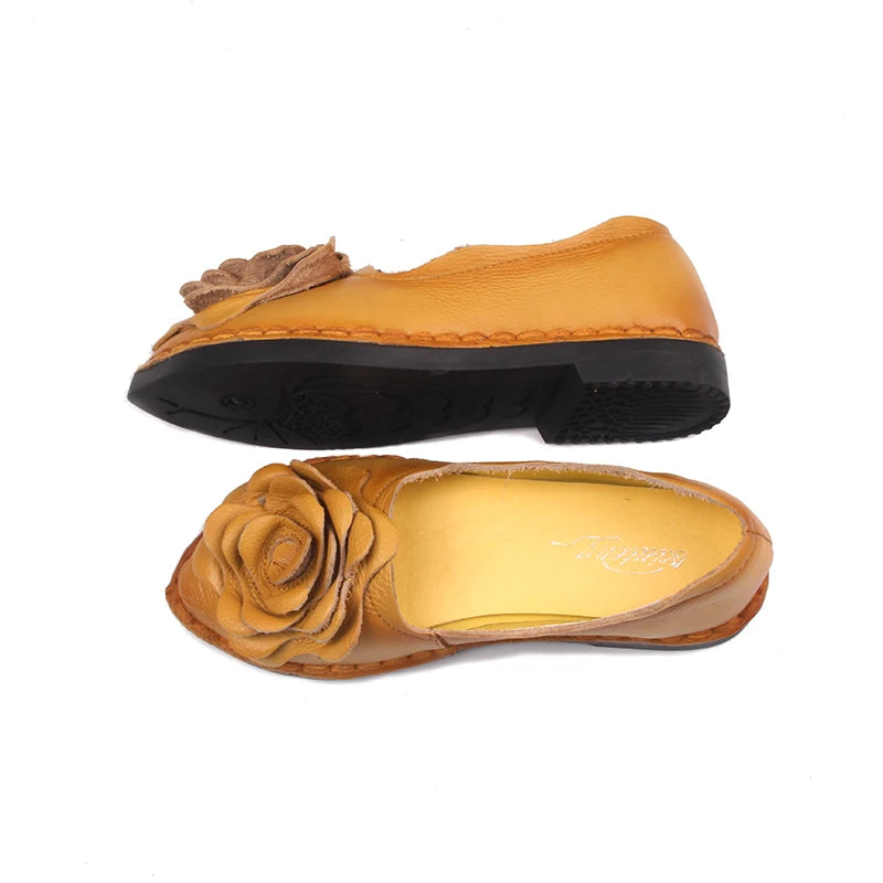 Xiuteng 2022 Shoe For Women Handmade Shoes Genuine Leather Soft Safe Flats Autumn Driving Shoes Pointed Toe Women Flats 5 Color