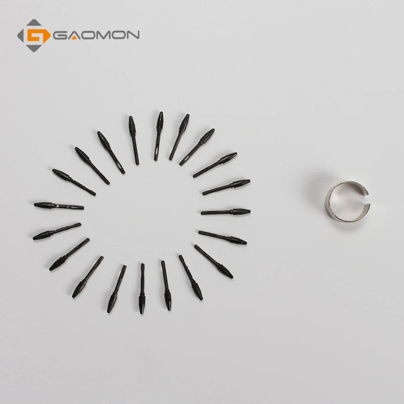 GAOMON 20 Pack Replacement Nibs for Graphic Tablet Battery Digital Pen ArtPaint AP10 & AP20