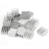 En-Labs 10pcs Silver 10x10x10mm Aluminum Heat Sink Radiator Heatsink,Electronic Chip Cooling Radiator Cooler for IC MOSFET SCR