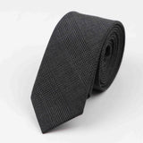 Commercial Luxury 100% Wool Tie Classical Color Black Grey Necktie Mens Fashion Neckties Designer Handmade European Style Ties