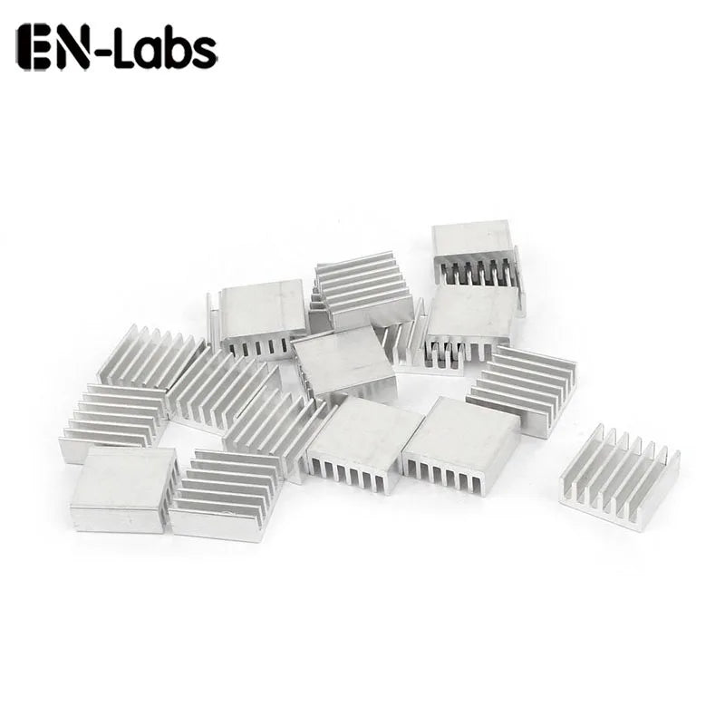 En-Labs 10pcs Silver 10x10x10mm Aluminum Heat Sink Radiator Heatsink,Electronic Chip Cooling Radiator Cooler for IC MOSFET SCR