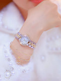 Women Luxury Brand Watch 2025 Dress Silver Gold Women Wrist Watch Quartz Diamond Ladies Watches Female Clock Bayan Kol Saati