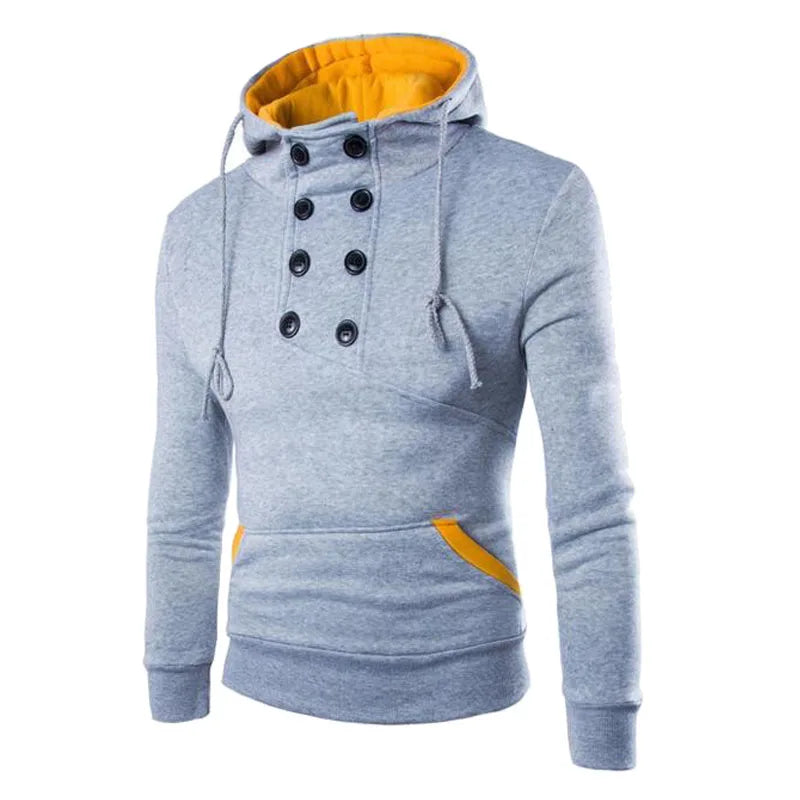 Autumn New Men Hoodies Sweatshirts Casual Solid Long Sleeve Hoodie Men Slim Fit Pullovers Sweatshirt Plus Size Hoody Streetwear