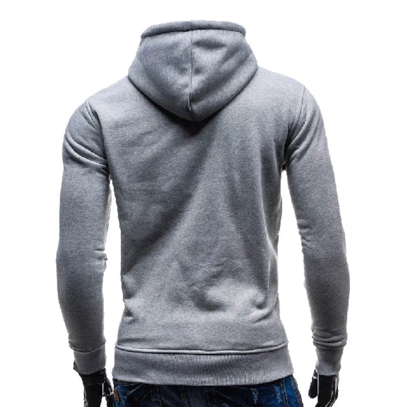 Autumn New Men Hoodies Sweatshirts Casual Solid Long Sleeve Hoodie Men Slim Fit Pullovers Sweatshirt Plus Size Hoody Streetwear