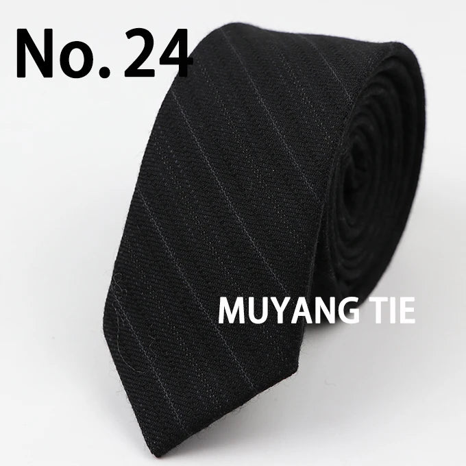 Commercial Luxury 100% Wool Tie Classical Color Black Grey Necktie Mens Fashion Neckties Designer Handmade European Style Ties