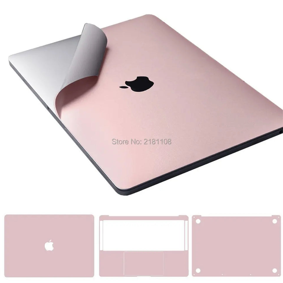Rose Gold Full Body Skin for MacBook air (13-inch, A1931 A1932 A2179 A2337), Full-Cover Protective Vinyl Decal Sticker