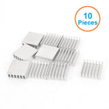 En-Labs 10pcs Silver 10x10x10mm Aluminum Heat Sink Radiator Heatsink,Electronic Chip Cooling Radiator Cooler for IC MOSFET SCR