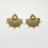 New Fashion 35MM Linker 5pieces/bag Sector Eye Retro Gold  Zinc Alloy Charms Connector for DIY Jewelry Accessories