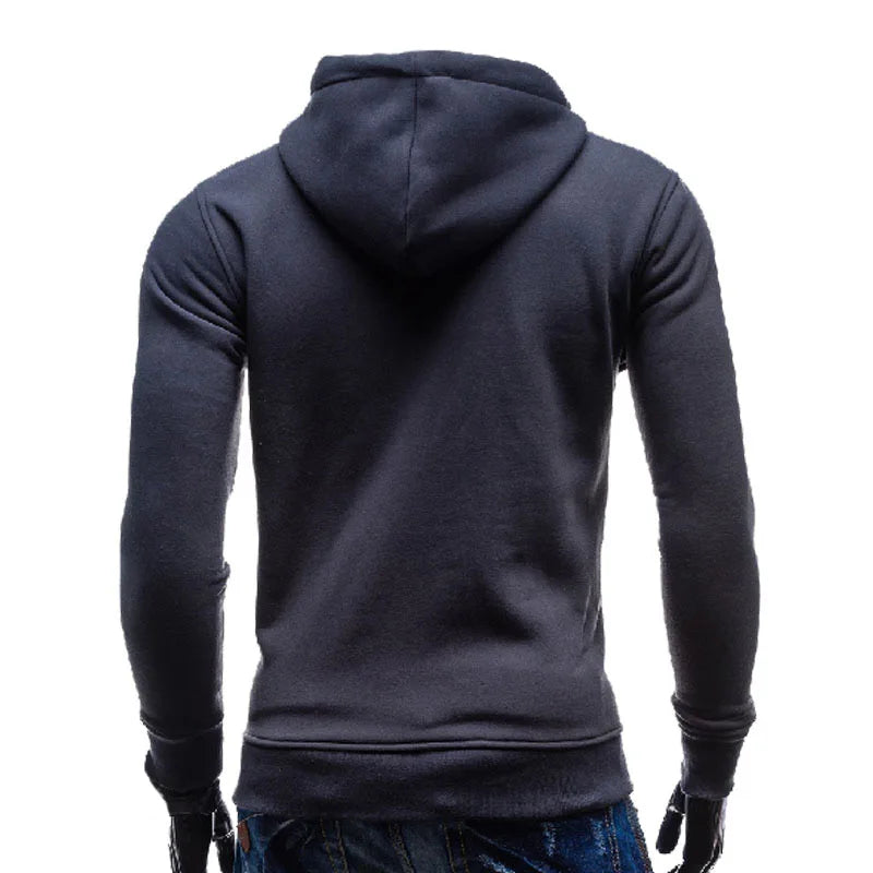 Autumn New Men Hoodies Sweatshirts Casual Solid Long Sleeve Hoodie Men Slim Fit Pullovers Sweatshirt Plus Size Hoody Streetwear