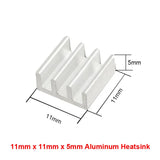 En-Labs 10pcs Silver 10x10x10mm Aluminum Heat Sink Radiator Heatsink,Electronic Chip Cooling Radiator Cooler for IC MOSFET SCR