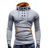 Autumn New Men Hoodies Sweatshirts Casual Solid Long Sleeve Hoodie Men Slim Fit Pullovers Sweatshirt Plus Size Hoody Streetwear