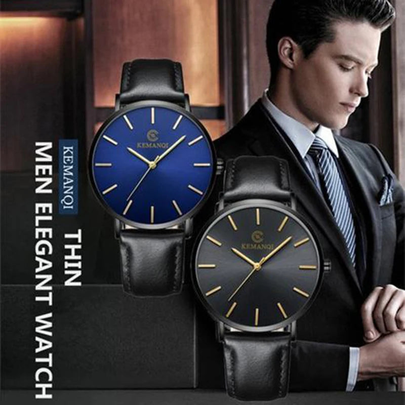 2022 Minimalist Men's Watch Ultra Thin Men's Watches For Men Fashion Simple Business Watch Leather Clock Reloj Hombre Relogio