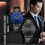 2022 Minimalist Men's Watch Ultra Thin Men's Watches For Men Fashion Simple Business Watch Leather Clock Reloj Hombre Relogio