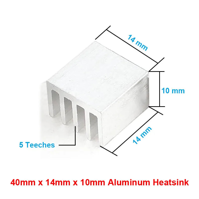 En-Labs 10pcs Silver 10x10x10mm Aluminum Heat Sink Radiator Heatsink,Electronic Chip Cooling Radiator Cooler for IC MOSFET SCR