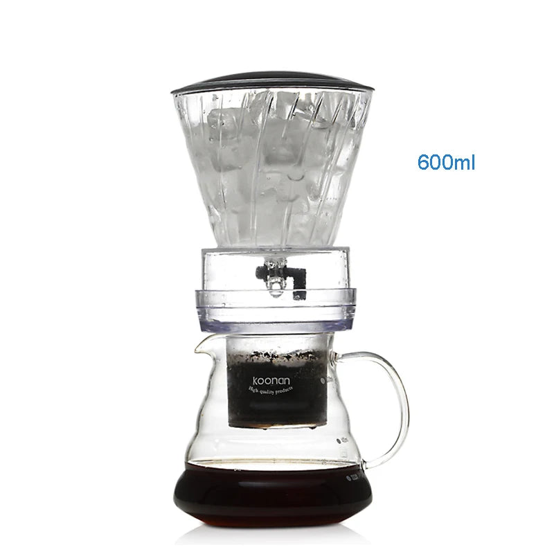 YRP Water Drip Coffee Machine New Reusable Filter Tools Glass Espresso Coffee Dripper Pot Ice Cold Brew Coffee Maker BDH-04
