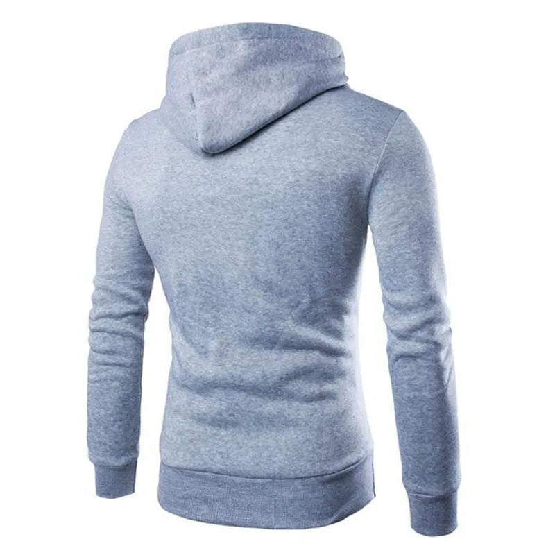 Autumn New Men Hoodies Sweatshirts Casual Solid Long Sleeve Hoodie Men Slim Fit Pullovers Sweatshirt Plus Size Hoody Streetwear