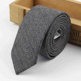 Commercial Luxury 100% Wool Tie Classical Color Black Grey Necktie Mens Fashion Neckties Designer Handmade European Style Ties