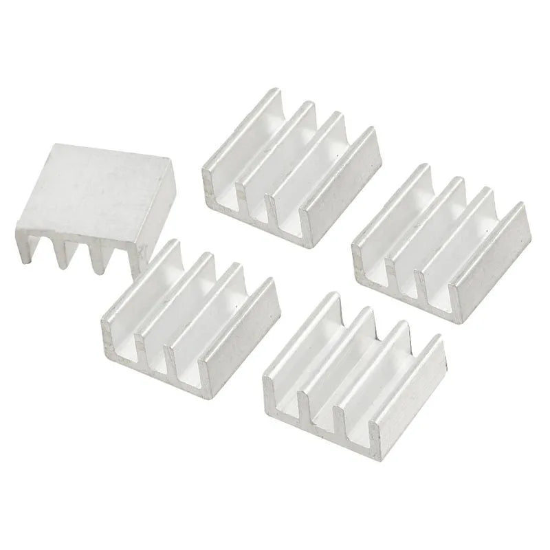 En-Labs 10pcs Silver 10x10x10mm Aluminum Heat Sink Radiator Heatsink,Electronic Chip Cooling Radiator Cooler for IC MOSFET SCR