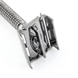 Butterfly Safety Razor WEISHI Brass material Gun color 9306-C or  Black Travel pouch Stainless steel mirror Top quality NEW