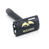 Butterfly Safety Razor WEISHI Brass material Gun color 9306-C or  Black Travel pouch Stainless steel mirror Top quality NEW
