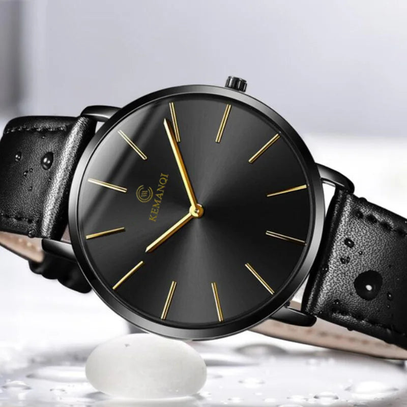 2022 Minimalist Men's Watch Ultra Thin Men's Watches For Men Fashion Simple Business Watch Leather Clock Reloj Hombre Relogio
