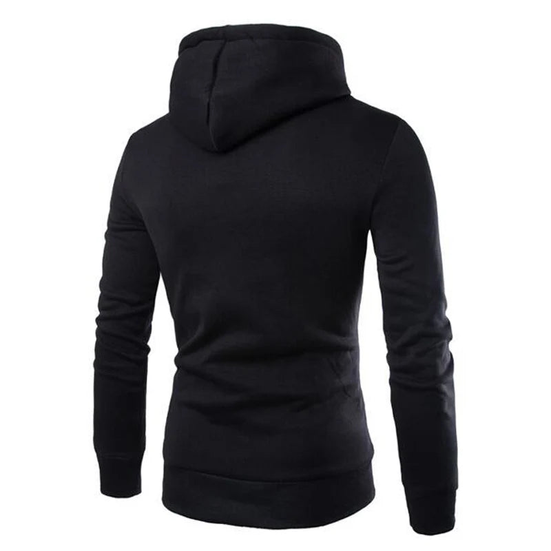 Autumn New Men Hoodies Sweatshirts Casual Solid Long Sleeve Hoodie Men Slim Fit Pullovers Sweatshirt Plus Size Hoody Streetwear