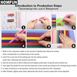 HOMFUN Diamond Painting Full Square/Round Drill 5D DIY "Rose flower car Tower" Daimond Embroidery Rhinestone Cross Stitch Decor